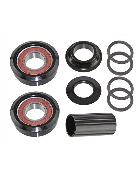 Alloy Bottom Bracket Set American 22A 22mm Kit Black.